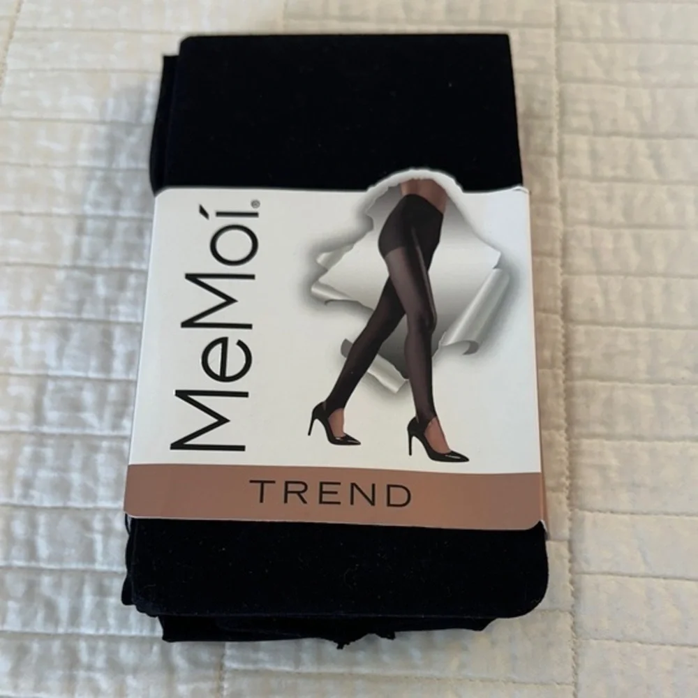 MeMoi Black Opaque Stirrup Tights M/L Balletcore Trend